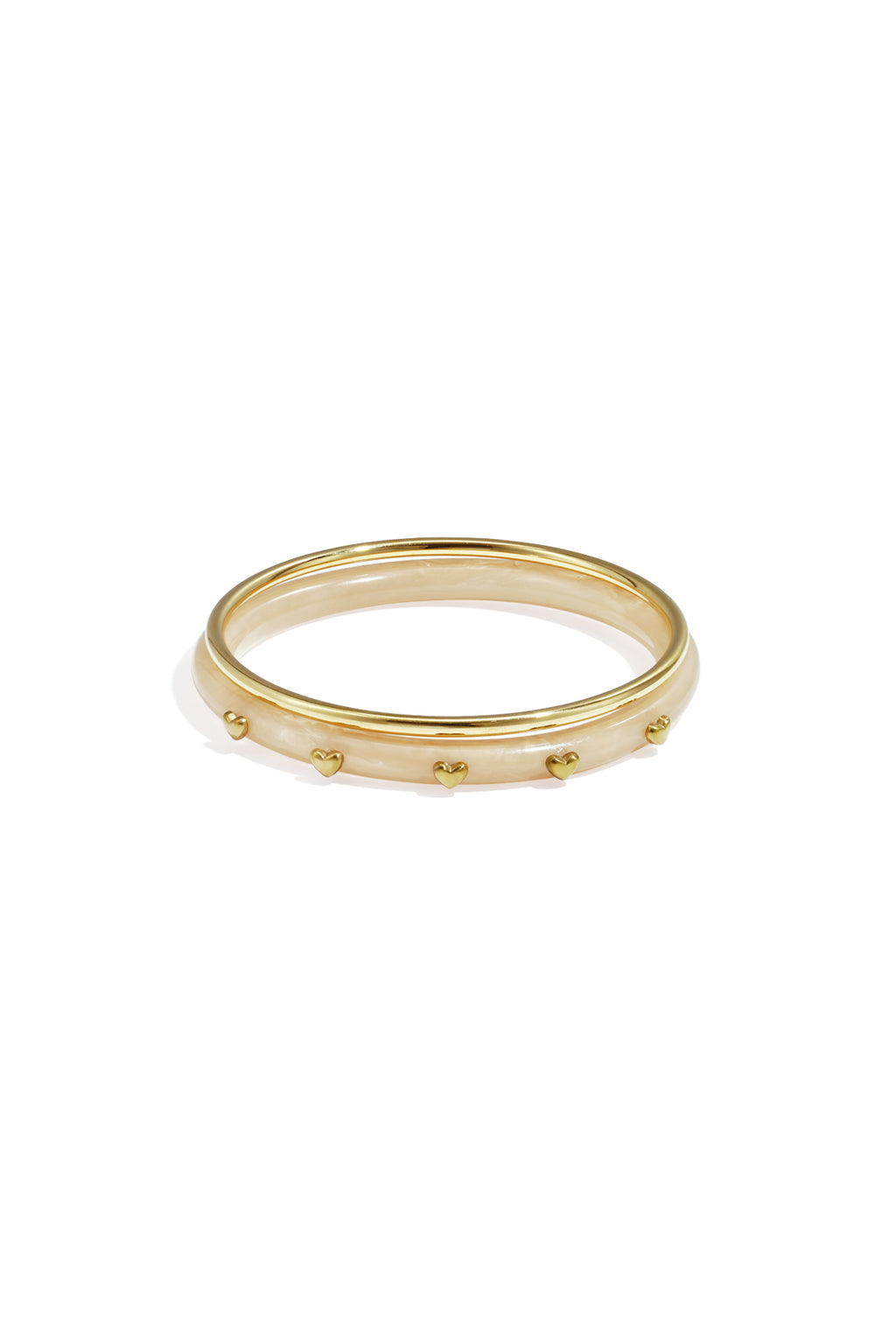 Armbanden set met hartdetail - kaki