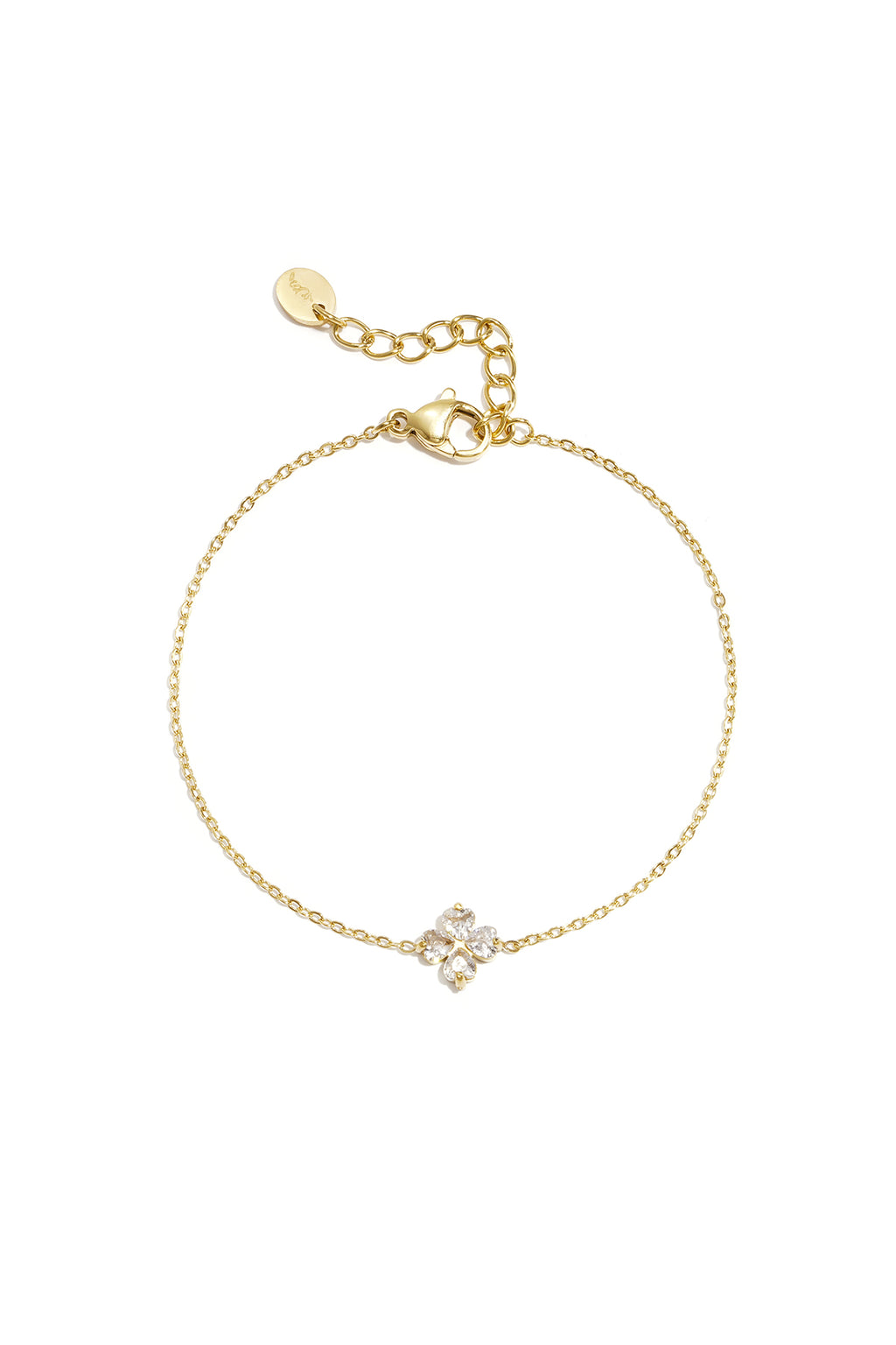 Armband met klaverdetail - goud
