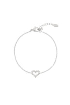 Armband met strass steentjes en hartje
