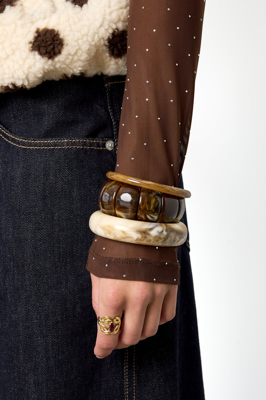 Acryl armbanden met geometrische vormen, eenvoudige dagelijkse collectie, dames sieraden