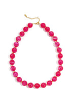 Kralenketting met goude kraaltjes 13.5mm