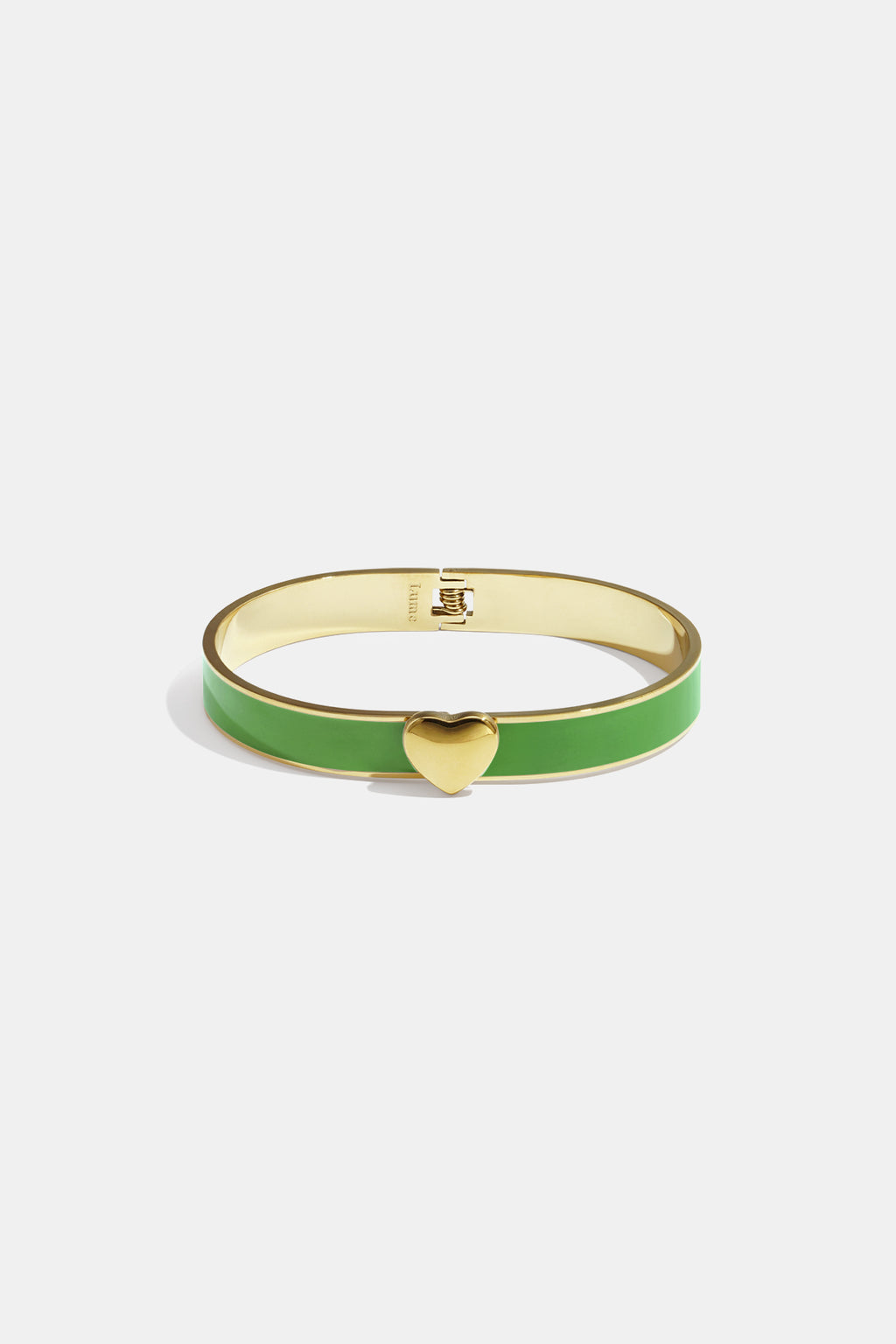 Armband  met hartdetail in verschillende kleuren – 0,9 cm - groen