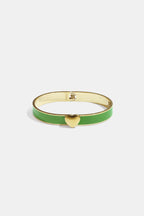 Armband  met hartdetail in verschillende kleuren – 0,9 cm - groen
