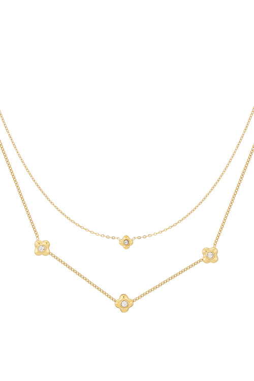 flowery ketting - goud