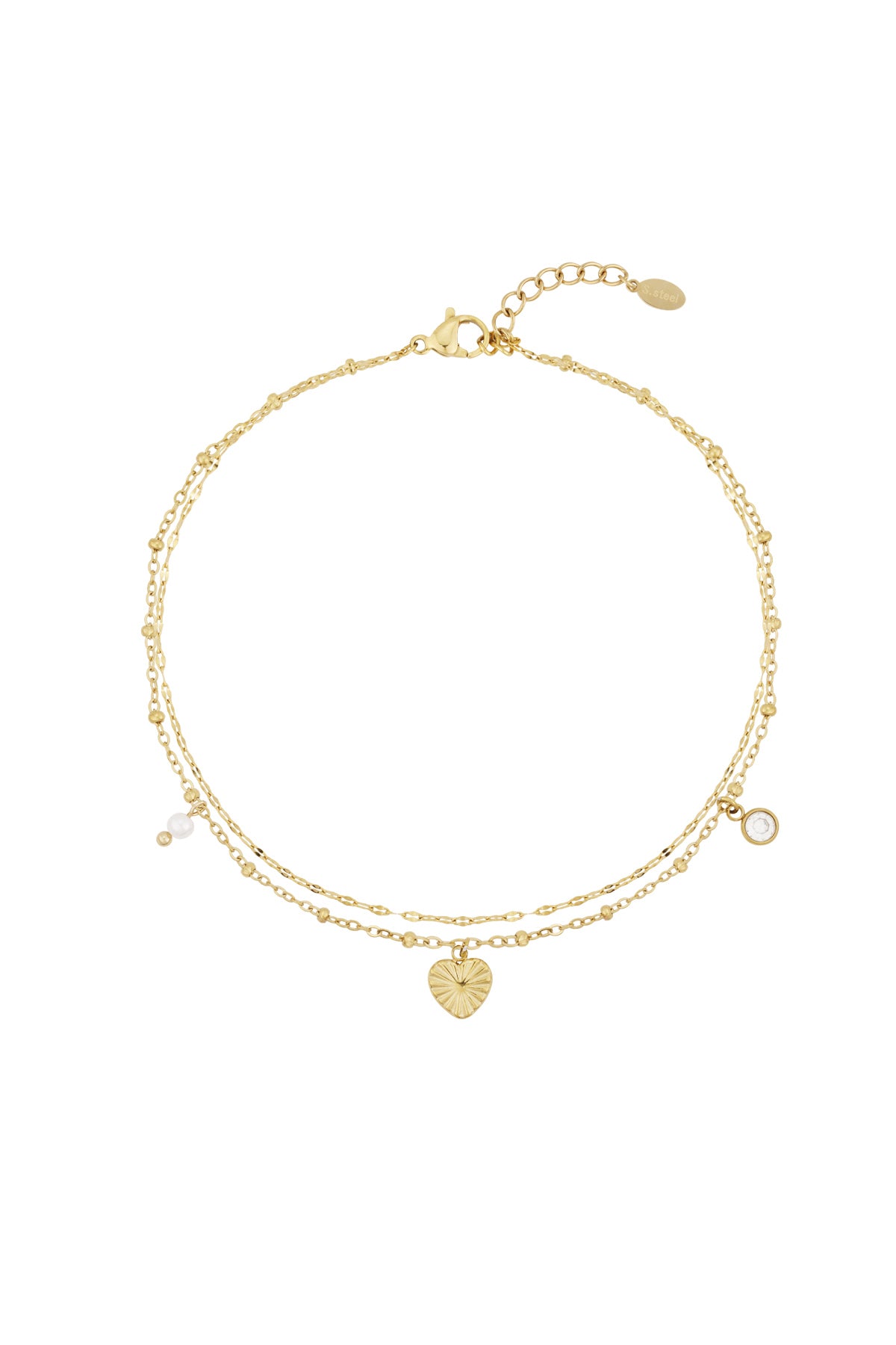 Love Love Love enkelband - goud