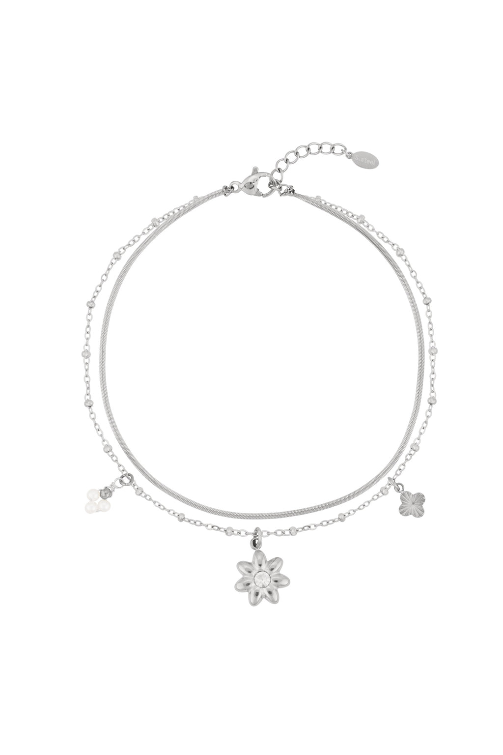 Ster enkelband - zilver