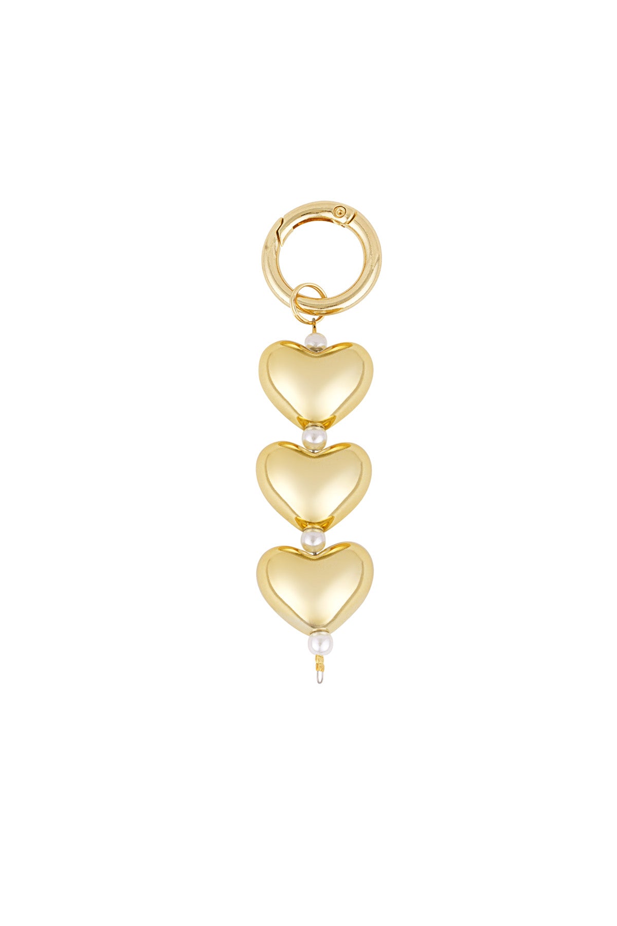 Hanger met hartjes en parels