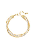 armband dubbele laag steentjes