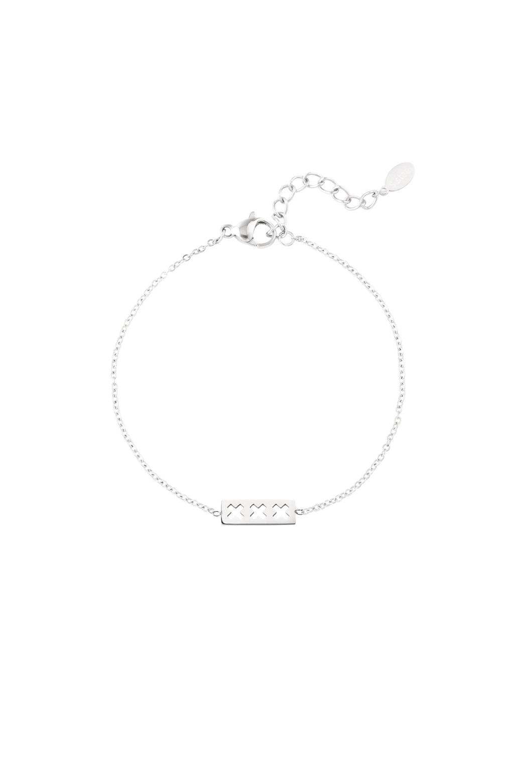 trio x armband - zilver