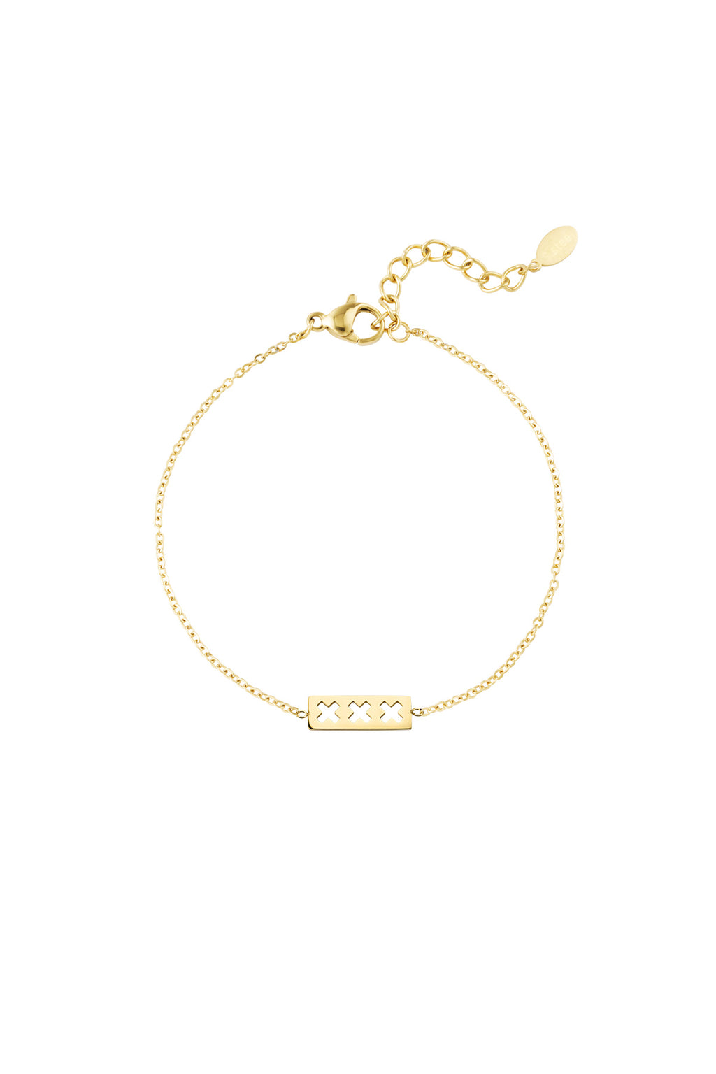 trio x armband - goud