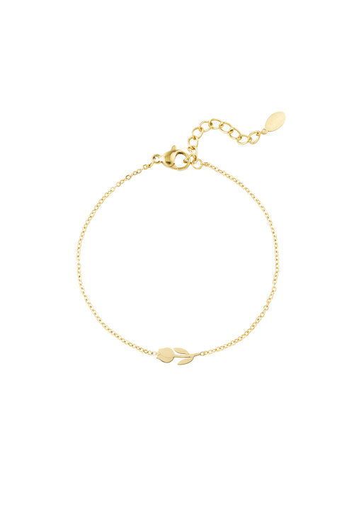 tulpen armband - goud