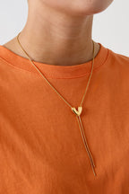 Roestvrijstalen hangerkettingen met hartvormige hanger, casual en eenvoudig model, dames sieraden.