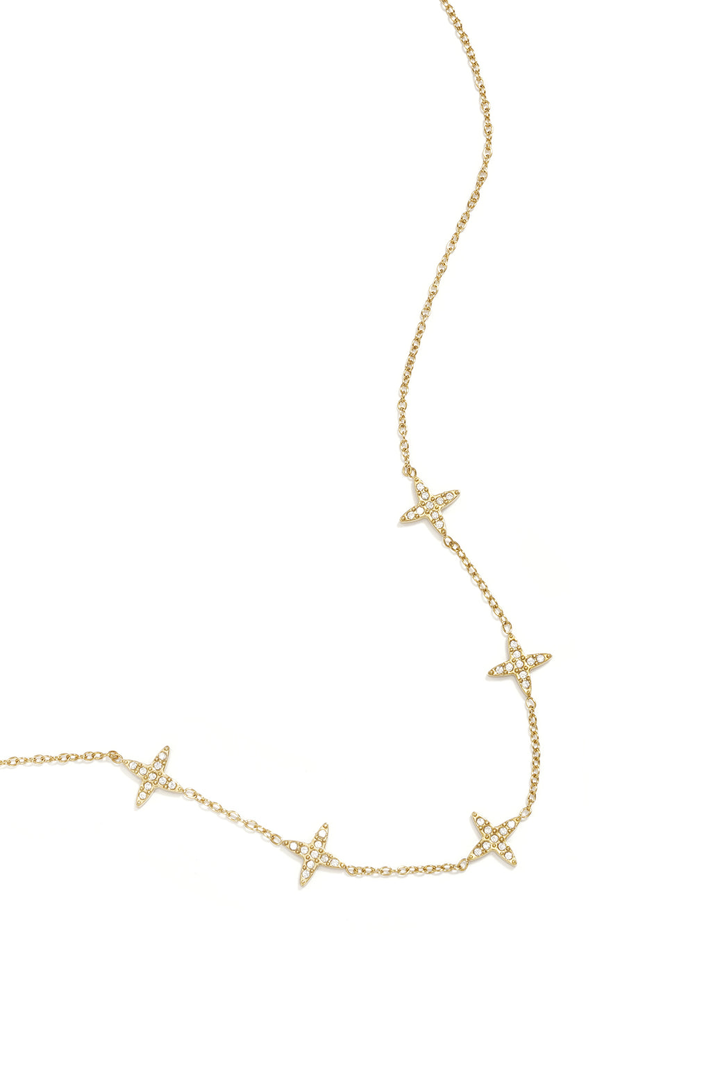 Ketting met klavermotief en belegde klavers
