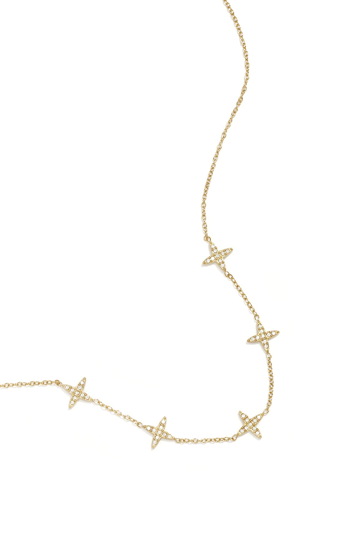 Ketting met klavermotief en belegde klavers