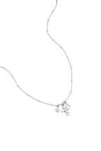 Ketting met kruis- en sterbedeltjes - Zilver