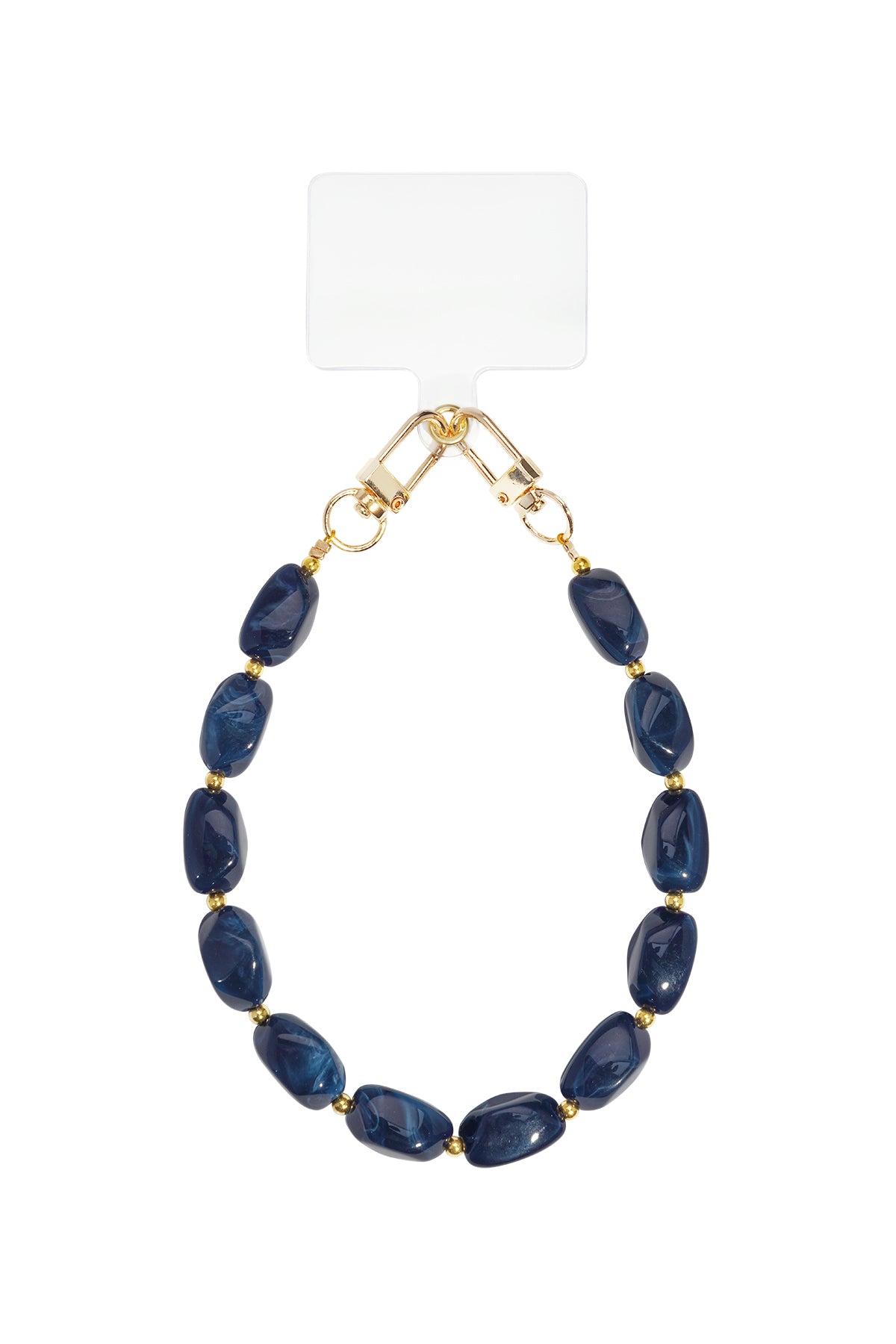 Telefoonkoord met kralen – Casual acryl – Dagelijks draagbaar - donker blauw