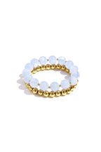 Armbandenset met ronde kralen - licht blauw