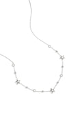 Ketting met sterren en steentjes - zilver