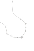 Ketting met sterren en steentjes - zilver