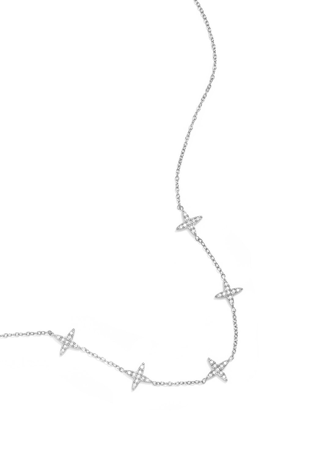 Ketting met klavermotief en belegde klavers