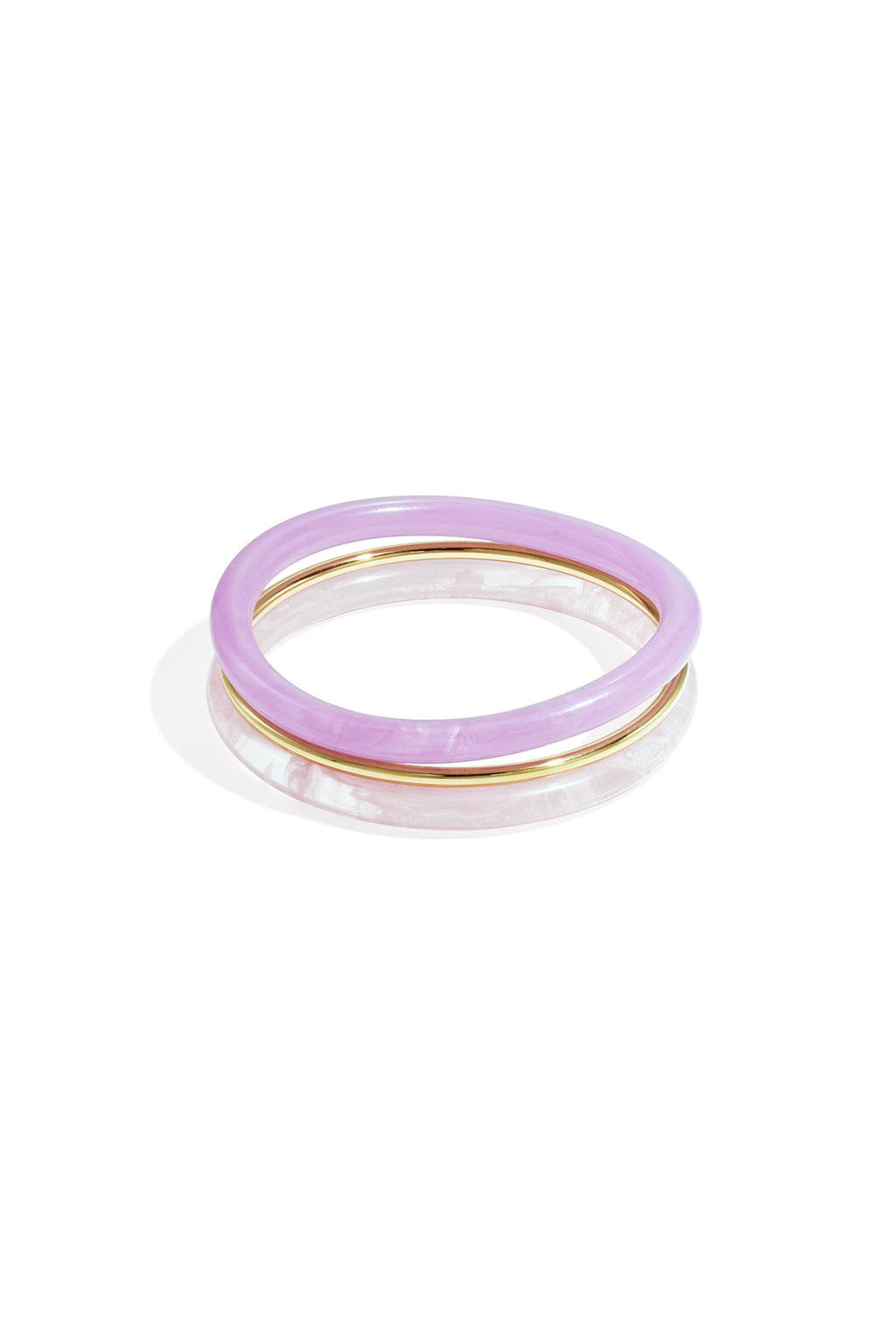 Set van 3 basic armbanden - licht paars