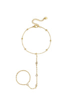 Handchain met ovale en ronde steentjes
