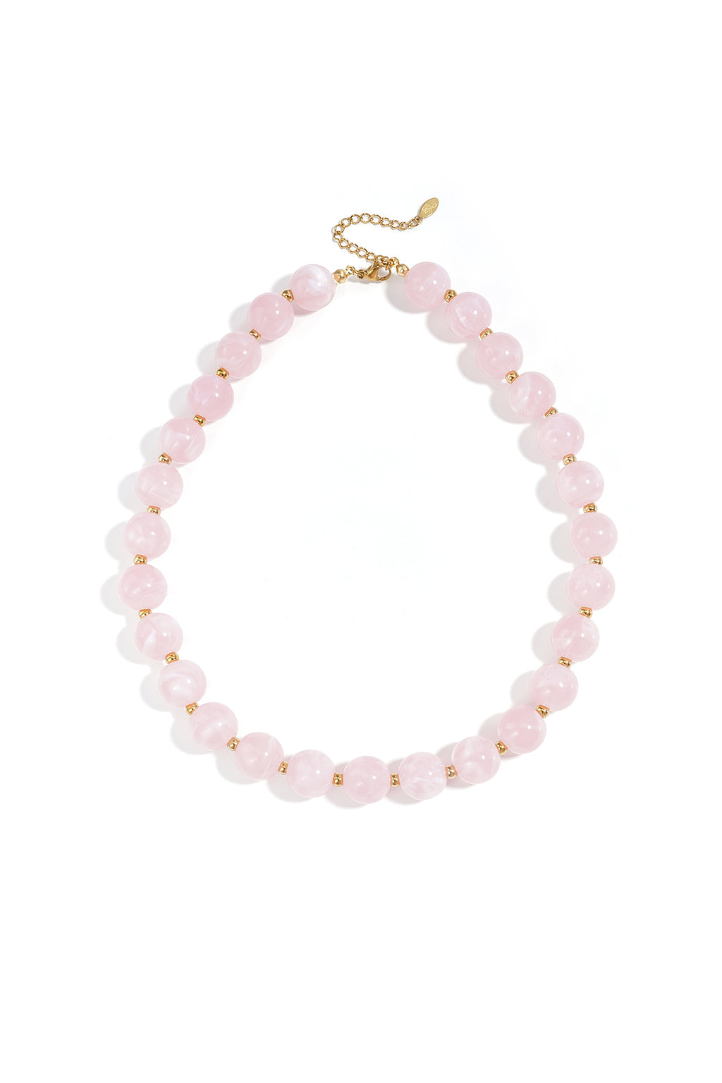 Kralenketting met goude kraaltjes 13.5mm