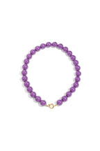 Ketting met grote kralen en sluiting aan de voorkant – 15 mm - ook paars
