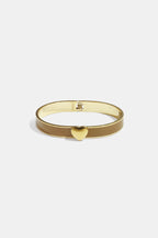Armband  met hartdetail in verschillende kleuren – 0,9 cm - kaki