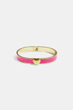 Armband  met hartdetail in verschillende kleuren – 0,9 cm - roze