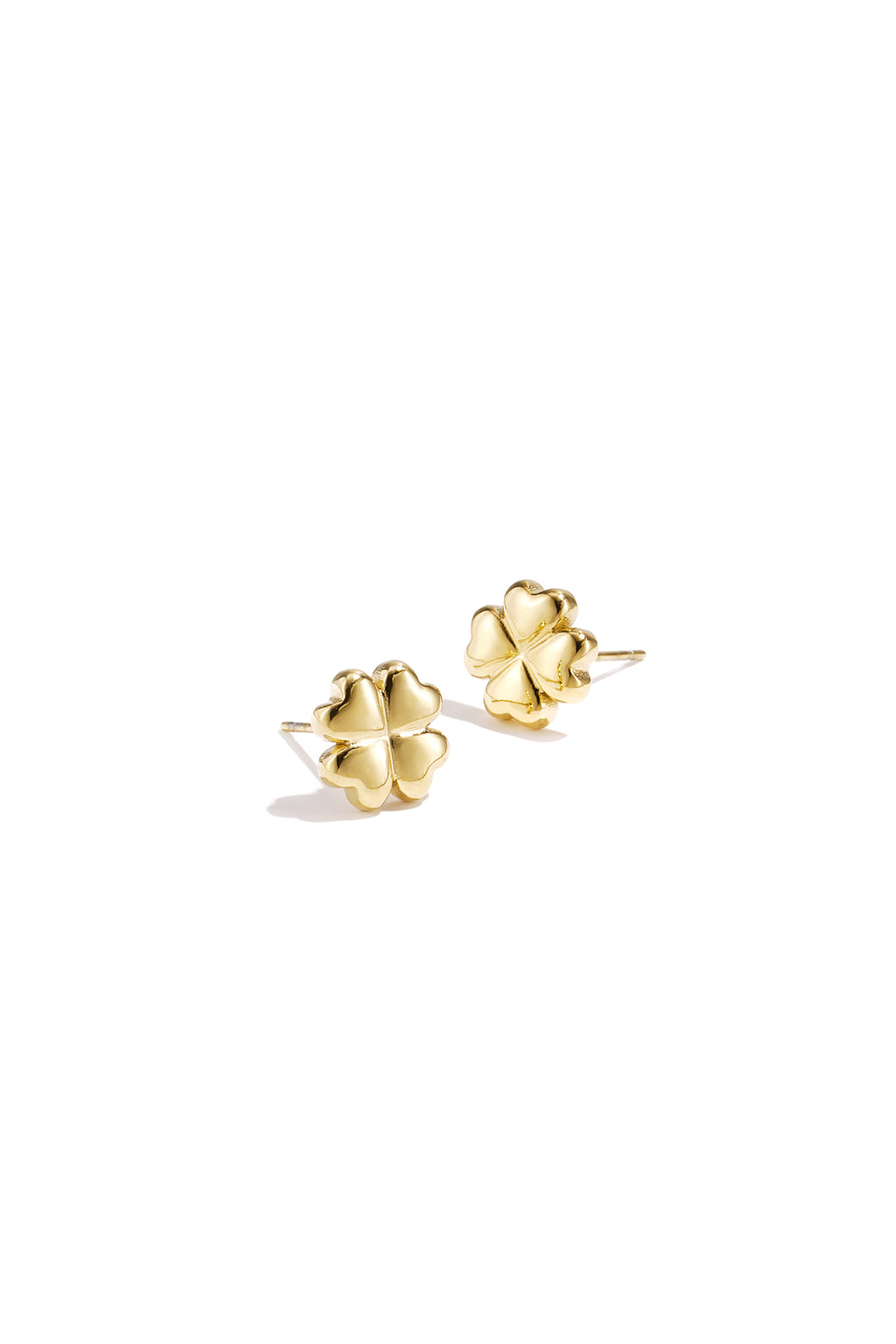 Minimalistische klaveroorknopjes - goud