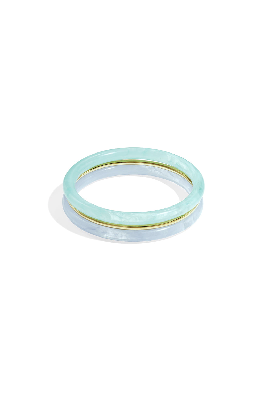 Set van 3 basic armbanden - licht blauw