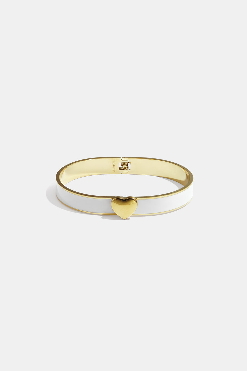 Armband  met hartdetail in verschillende kleuren – 0,9 cm - wit