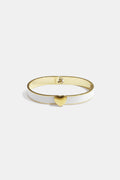 Armband  met hartdetail in verschillende kleuren – 0,9 cm - wit