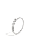 Roestvrijstalen manchet armbanden cirkel Zilver