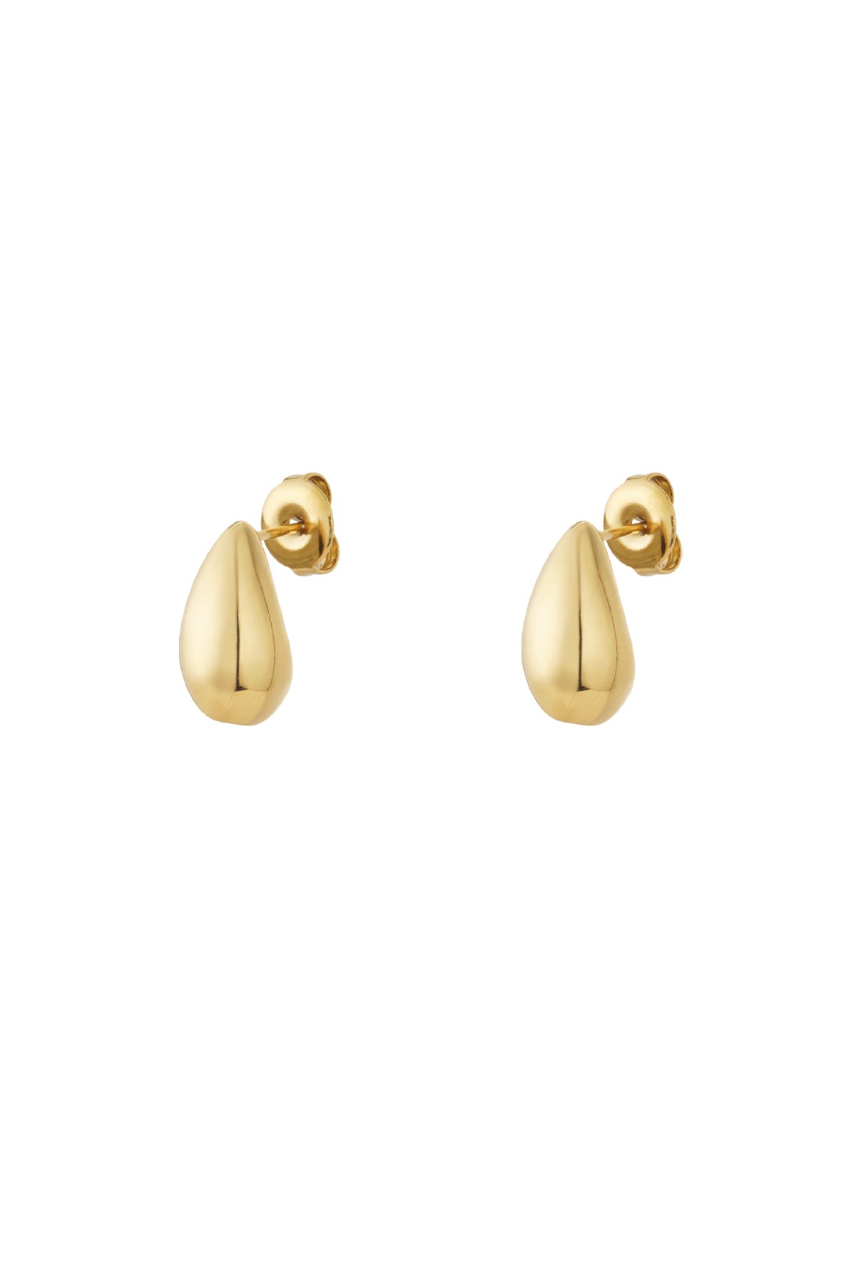 Druppelvormige oorbellen - goud