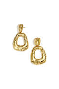 Statement oorbellen in druppelvorm met design
