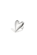 Statement ring met groot hart - zilver