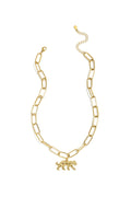 Elegant Animal Pendant Necklace in Silver and Gold