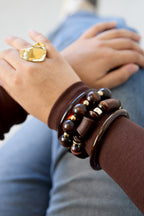 Retro Wooden Beaded Bracelet for Unisex Style