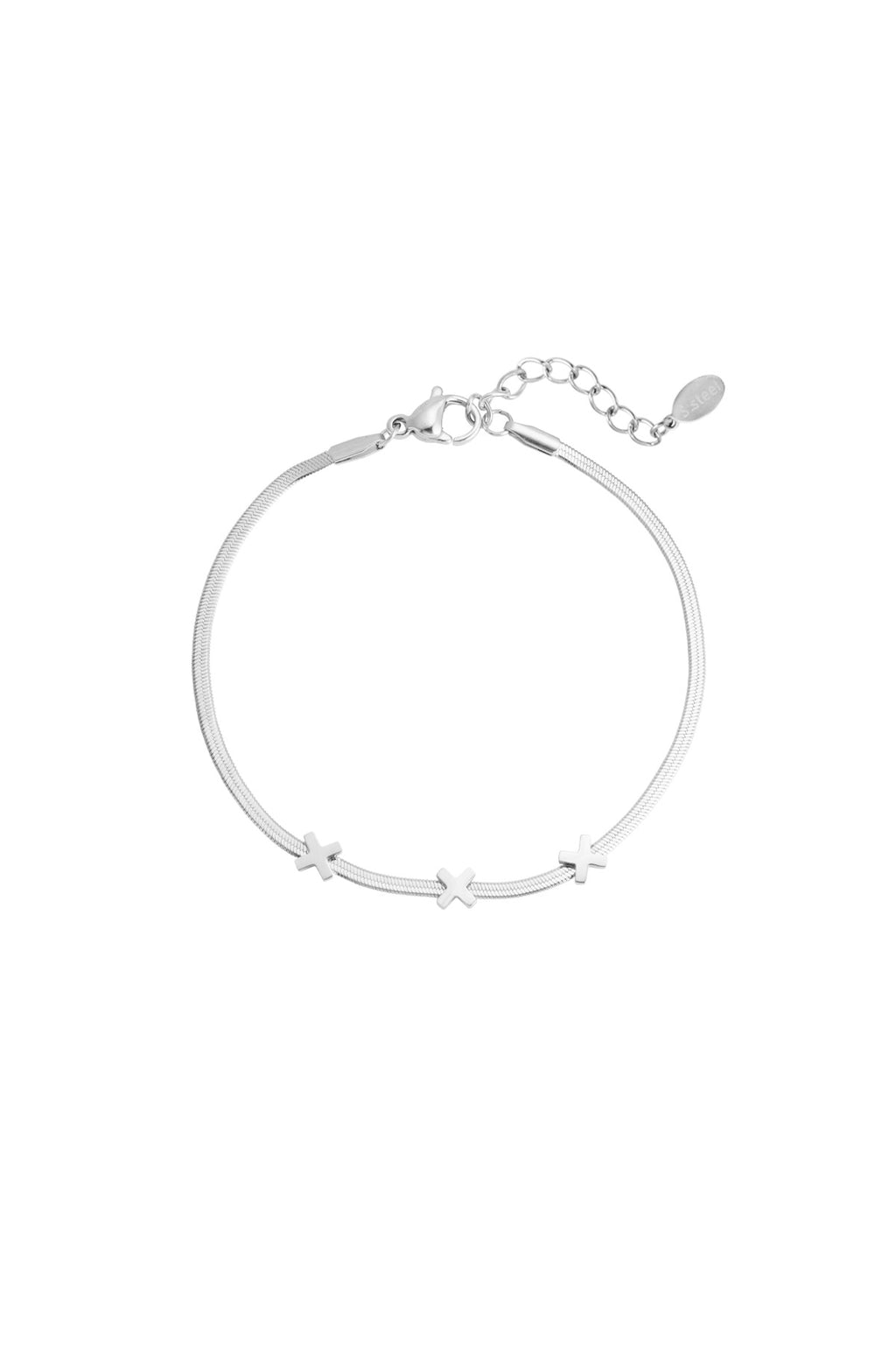 triple x amsterdam armband - zilver